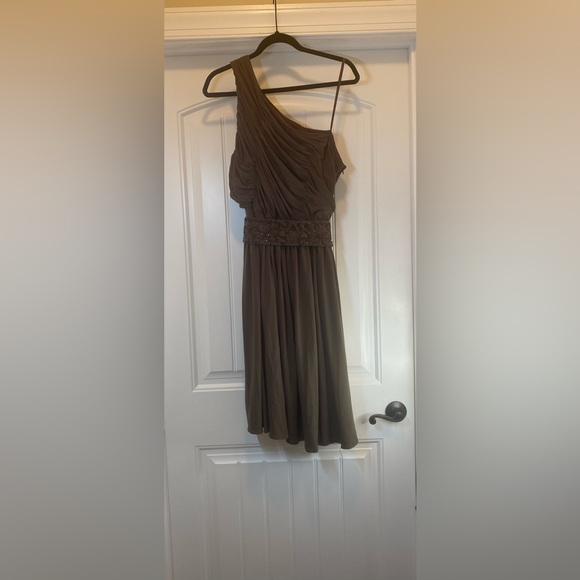 Talbots One Shoulder Dress with Embellished Belt - Picture 1 of 7